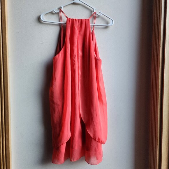 ISSI Hot Orange Flowy Halter Tank Top Size Large - Picture 16 of 16